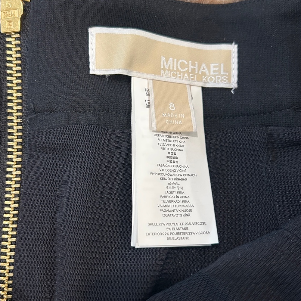 Michael Kors Black Skirt with Gold Zipper - Picture 6 of 6